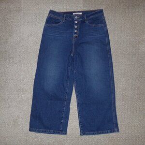 LEVIS MILE HIGH CROPPED WIDE LEG JEANS SZ 32